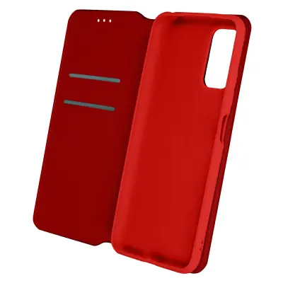 Ovitek za Xiaomi Redmi Note 10 5G / Xiaomi Poco M3 Pro, držalo za kartico in video, magnetni preklop - rdec