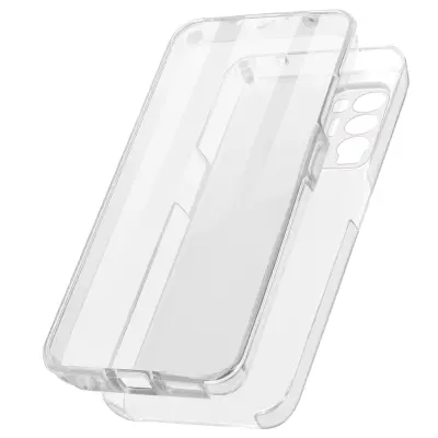 Oppo Find X3 Neo Case Integral 360° Shell: mehka sprednja stran in trda zadnja stran - prozorna