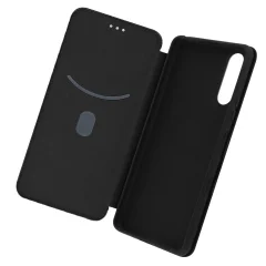 Ovitek iz karbona za Sony Xperia 10 III z držalom za kartice in pašckom za zapestje - crn