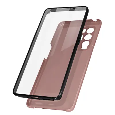 Oppo Find X3 Neo Case 360° Integral Shell: mehka sprednja stran in trda zadnja stran - rožnato zlato