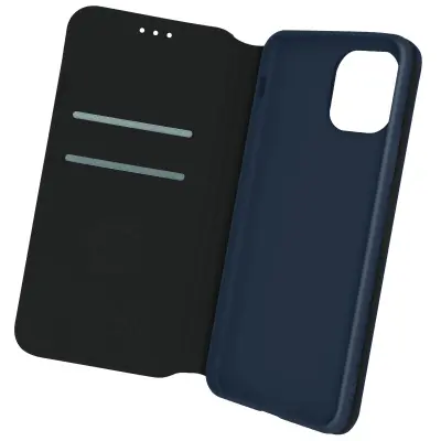 Preklopna torbica za iPhone 12 Mini z magnetnim preklopom in stojalom za video - modra