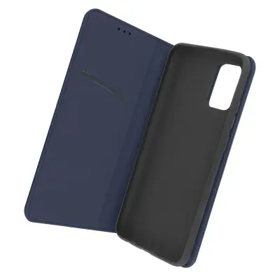 Samsung Galaxy A52, A52 5G in A52s usnjena torbica, magnetni preklop, funkcija stojala - polnocno modra