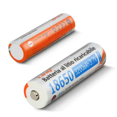 2x 18650 polnilne baterije 3200 mAh / 3,7 V LinQ, str. Walkie Talkie, kamera, mini ventilator