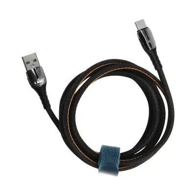USB C 5A kabel za hitro polnjenje, 1,2 m pleten najlon, z LED indikatorjem polnjenja - LinQ