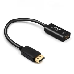DisplayPort moški na HDMI ženski video kabel/adapter 23 cm, LinQ - crn