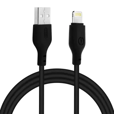 Kabel Lightning USB za iPhone, polnjenje in sinhronizacija podatkov 1,10 m - crn
