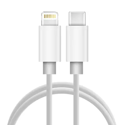 Kabel USB-C za polnjenje in sinhronizacijo Lightning 1 m - bel
