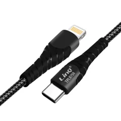 iPhone Lightning kabel 1,2 m 5 A 20 W (hitro polnjenje) iz pletenega najlona proti zapletanju - Linq