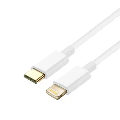 2M ojacan kabel USB-C za Lightning, polnjenje in sinhronizacija - bel