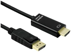 Roline DisplayPort priključni kabel DisplayPort  vtič\, HDMI-A  vtič 3 m črna 11045997  DisplayPort kabel