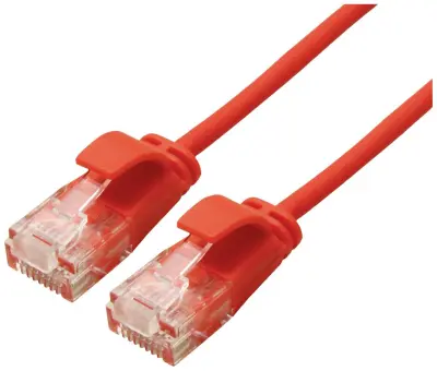 Roline green 21443911 RJ45 omrežni kabel\, Patch kabel CAT 6a U/UTP 0.30 m rdeča  1 kos