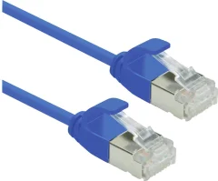 ROLINE U/FTP DataCenter patch kabel Cat.6A (razred EA)\, LSOH\, tanek\, moder\, 0\,15 m Roline 21153340 RJ45 omrežni kabel\, Patch kabel CAT 6a U/FTP 0.15 m modra  1 kos