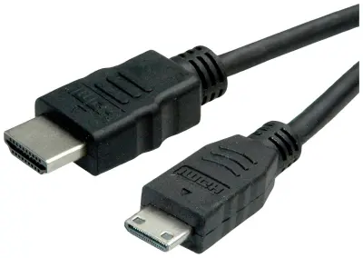 Roline green HDMI priključni kabel HDMI-A  vtič\, HDMI-mini-C  vtič 2 m črna 11445580 #####4K UHD\, brez halogena HDMI kabel