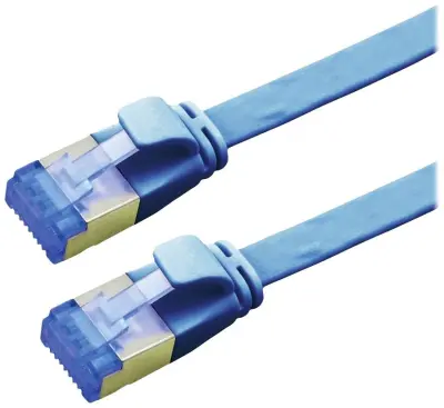 Value 21992150 RJ45 omrežni kabel\, Patch kabel CAT 6a F/UTP 0.50 m modra  1 kos