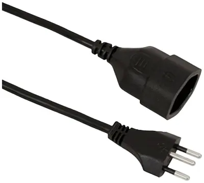 Value tok priključni kabel [1x T12 vtič - 1x T13 vtičnica] 5 m črna