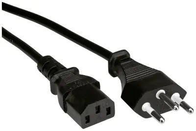Value tok priključni kabel [1x T12 vtič - 1x ženski konektor IEC C13\, 10 A] 0.8 m črna