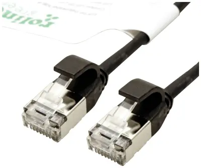Roline green 21443354 RJ45 omrežni kabel\, Patch kabel CAT 6a U/FTP 1.50 m črna  1 kos