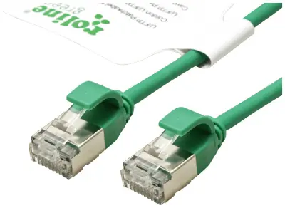 Roline green 21443333 RJ45 omrežni kabel\, Patch kabel CAT 6a U/FTP 1.00 m zelena  1 kos