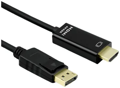 Roline DisplayPort priključni kabel DisplayPort  vtič\, HDMI-A  vtič 2 m črna 11045996  DisplayPort kabel