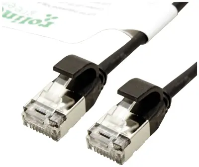 Roline green 21443351 RJ45 omrežni kabel\, Patch kabel CAT 6a U/FTP 0.30 m črna  1 kos
