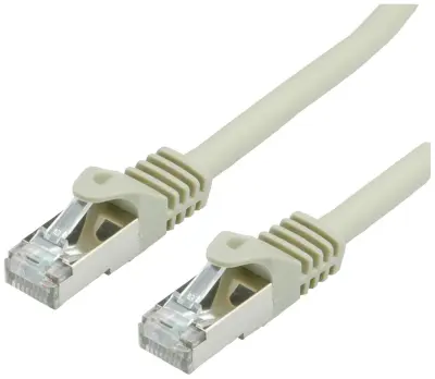 Value 21990851 RJ45 omrežni kabel\, Patch kabel CAT 6a S/FTP 1.00 m siva  1 kos