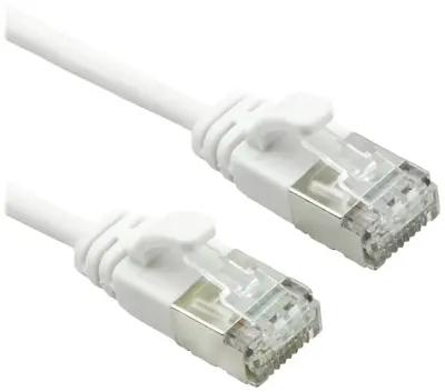 ROLINE U/FTP DataCenter patch kabel Cat.6A (razred EA), LSOH, tanek, bel, 0,15 m Roline 21151698 RJ45 omrežni kabel CAT6a U/FTP 0.15 m bela 1 kos