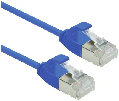 ROLINE U/FTP DataCenter patch kabel Cat.6A (razred EA), LSOH, tanek, moder, 1,5 m Roline 21153344 RJ45 omrežni kabel CAT6a U/FTP 1.5 m modra 1 kos