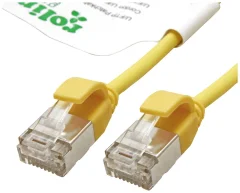Roline green 21443320 RJ45 omrežni kabel\, Patch kabel CAT 6a U/FTP 0.15 m rumena  1 kos
