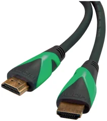 Roline green HDMI priključni kabel HDMI-A  vtič 1 m črna 11446010 brez halogena HDMI kabel