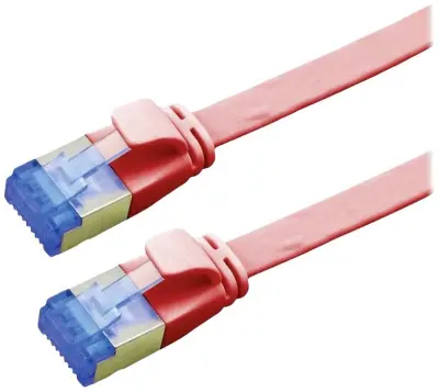 Value 21992120 RJ45 omrežni kabel\, Patch kabel CAT 6a F/UTP 0.50 m rdeča  1 kos