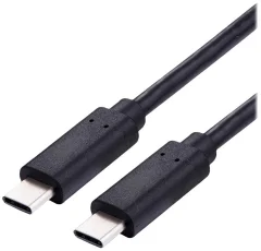 Value USB polnilni kabel USB 2.0 USB-C® vtič 3.00 m črna  11998310