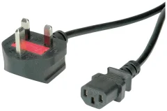 Value tok priključni kabel [1x VB vtič - 1x ženski konektor IEC C13\, 10 A] 3 m črna