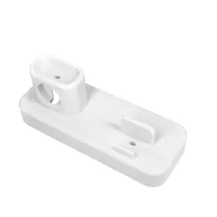 Stojalo za polnjenje vec naprav za iPhone, AirPods in Apple Watch (serije 1, 2, 3, 4, 5, 6, SE, 7) iz silikona - belo