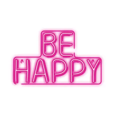 Neon LED luč - napis Be Happy