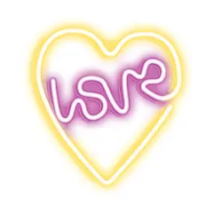 Neon LED luč - napis love v srcu