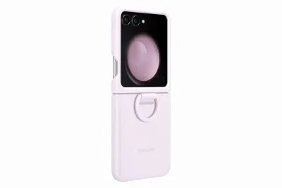 SAMSUNG GALAXY Z FLIP5 SILICONE CASE WITH RING LAVENDER