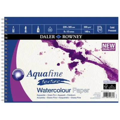 Blok akvarelni Aquafine, 23x30 cm, 300 g, 12 listni spirala CP