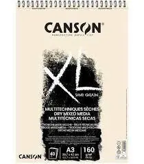 Skicirka spirala XL Sand Grain A3 160 g naravni toni, 40 listna