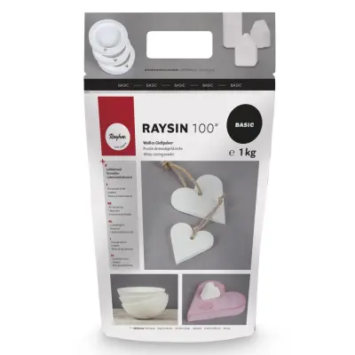 Prah za vlivanje v kalupe Raysin 100, bela, 1 kg