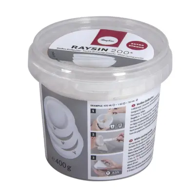 Prah za kalupe Raysin 200 Extra Strong, bel, vrč 400g