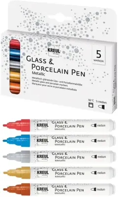 Flomastri za porcelan PEN metalic set 5 - kovinske barve