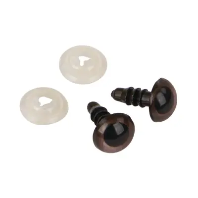 Plastična očesa varn. rjava 8 mm 10 kos