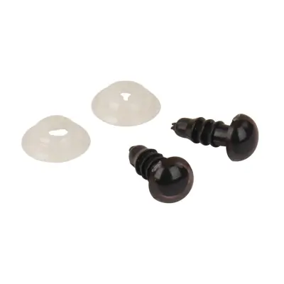 Plastična očesa varn. rjava 6 mm 10 kos