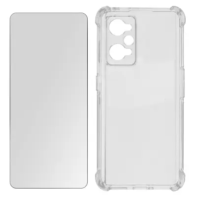 Realme GT 2 / GT Neo 2 / GT Neo 3T Premium 360° zašcitni paket: mehka torbica iz kaljenega stekla, odporna na udarce - prozorna
