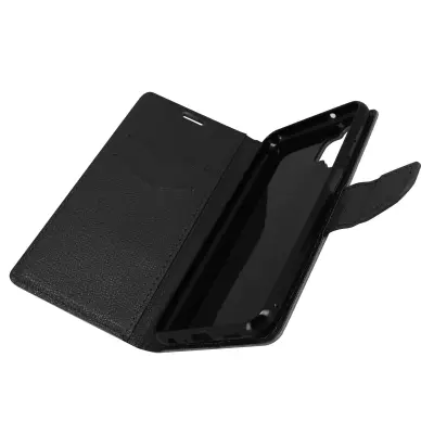 Ovitek denarnica za Samsung Galaxy A13 4G z magnetnim jezickom in držalom za kartice - crn