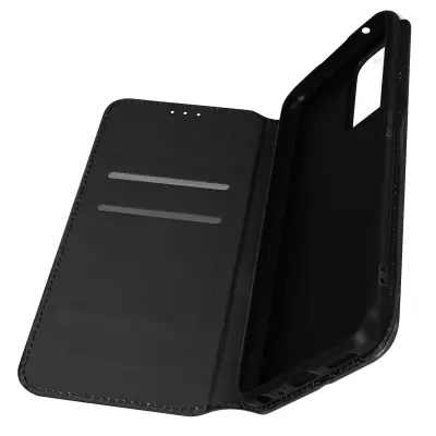 Ovitek Oppo Find X5 lite z držalom za kartice in podporo za video, magnetna loputa - crna