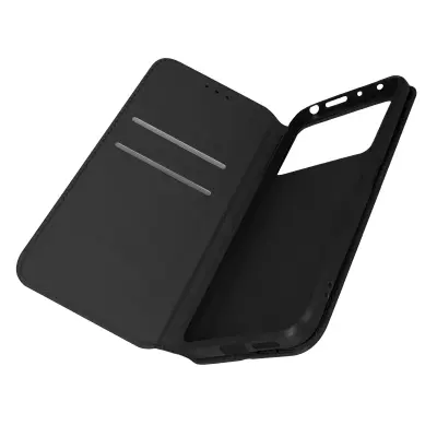 Xiaomi Poco X4 Pro 5G etui z držalom za kartice in stojalom za video, magnetni preklop - crn