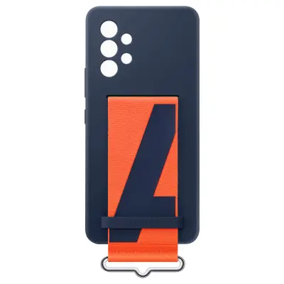 Originalen ovitek za Samsung A53 5G, mehak silikon z vrvico - moder