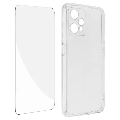 Realme 9 4G in 9 Pro Plus 360° Protection Pack: prozorno mehko ohišje, prozorno kaljeno steklo