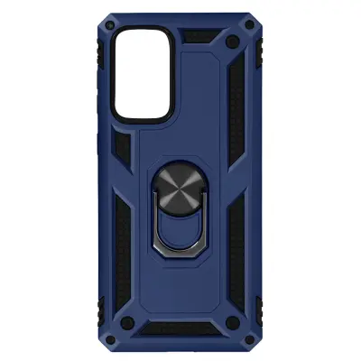 Samsung Galaxy A33 5G ultra trden ovitek iz dveh materialov s podpornim obrocem - mornarsko moder